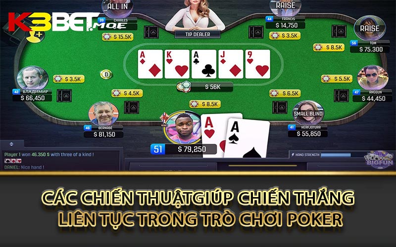 Các chiến thuật giúp chiến thắng liên tục trong trò chơi Poker